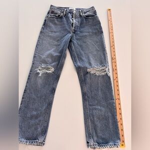 Agolde 26 Riley Distressed Jeans Style #A056E-1206 Cut #57234 Riley